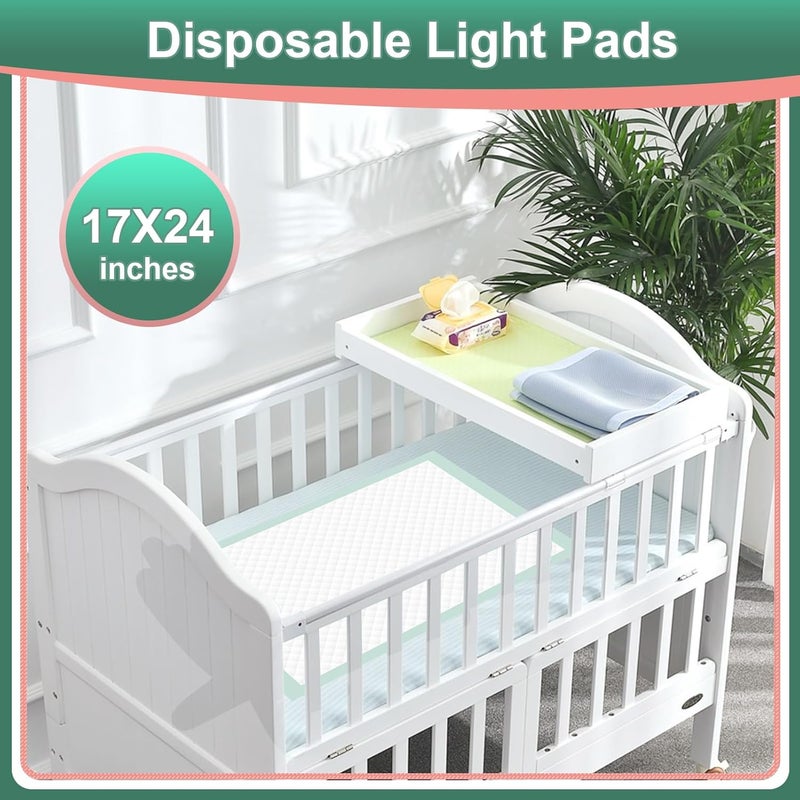 MILDPLUS Disposable Underpads 17"×24"(200 pcs) Light Absorbent Bed Pads Small Chucks Pads for Kids, Puppy, Cat and Tioilet - Image 2